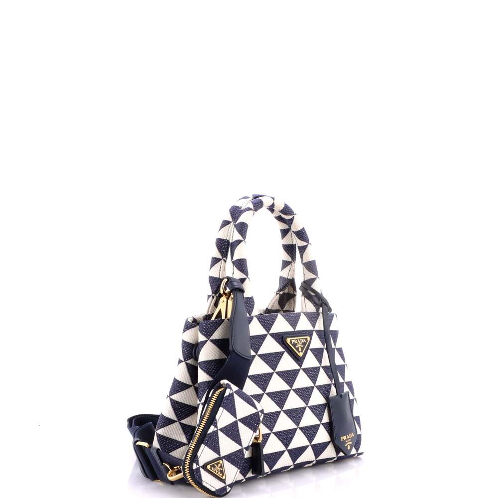 Prada Symbole Tote Jacquard Small #241639P21B - Picture 2 of 8